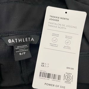 Athleta Trekkie North Jogger. NWT. Black.